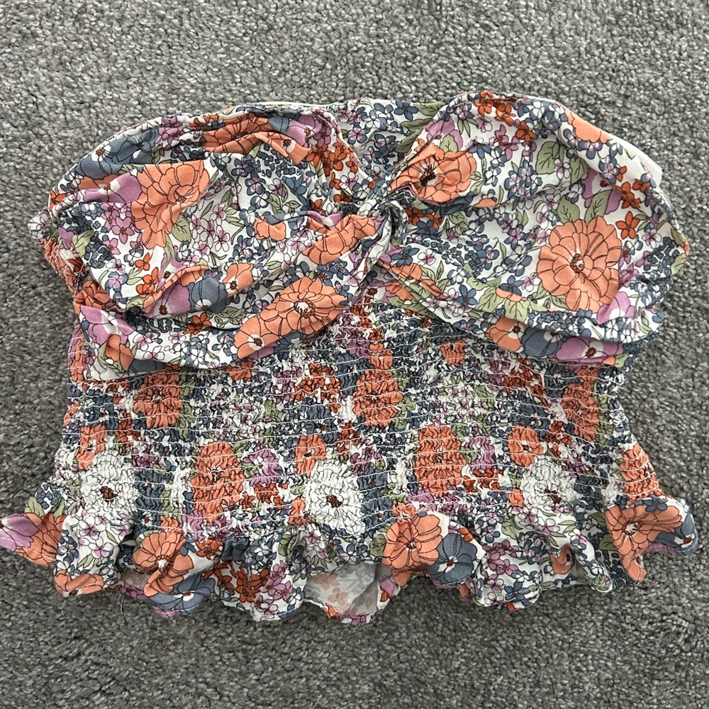 Floral tube top